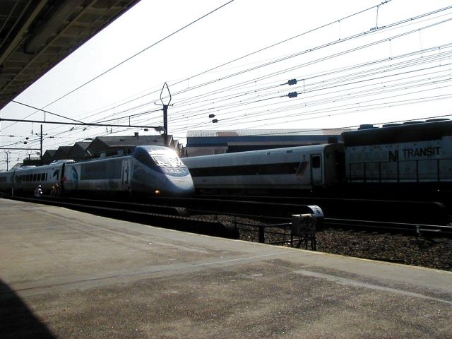 Acela meets NJ Transit at Harrison.