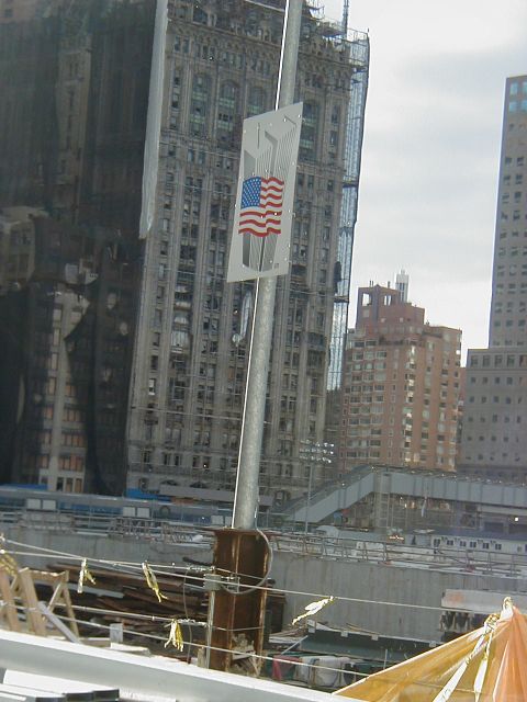 Construction at ground zero from recently reopened PATH station